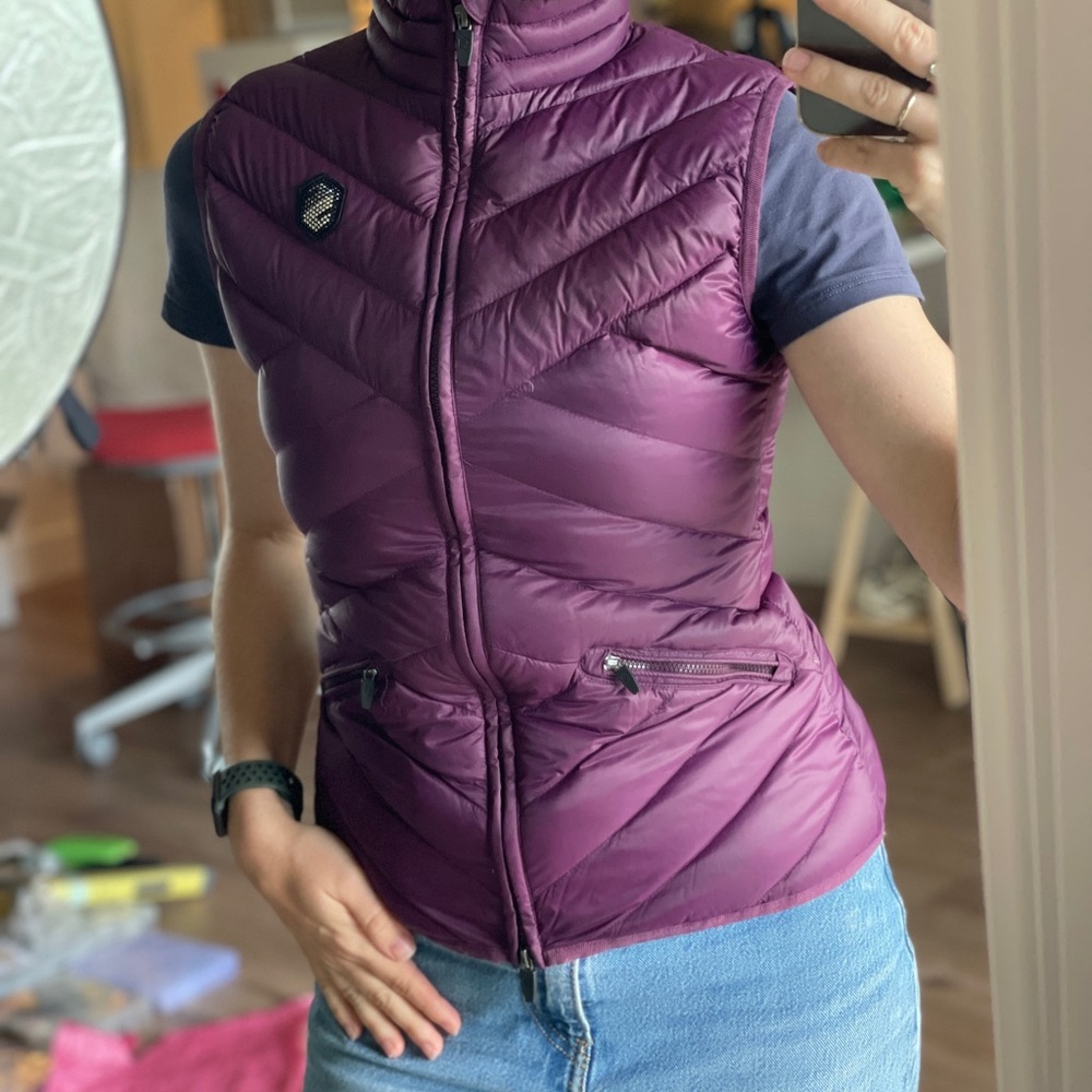 Samshield Plum Quilted lightweight down Vest with Stand-Up Collar